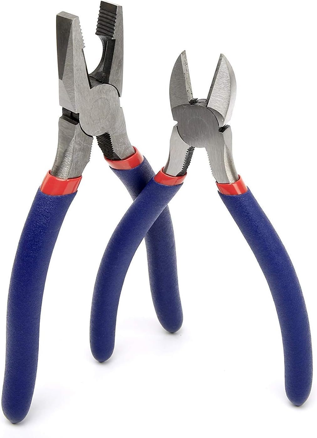 WORKPRO 7-Piece Pliers Set (8-inch Groove Joint Pliers, 6-inch Long Nose, 6-inch Slip Joint, 4-1/2 Inch Long Nose, 6-inch Diagonal, 7-inch Linesman, 8-inch Slip Joint) for DIY & Home Use