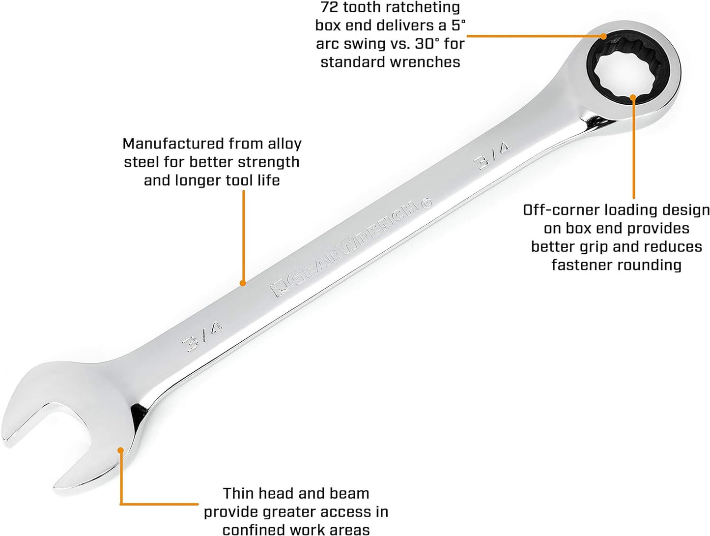 GEARWRENCH 20 Piece Ratcheting Combination Wrench SAE/Metric - 35720A-02